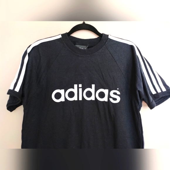 Vintage 90s Adidas Three Stripe Tee - Picture 1 of 4